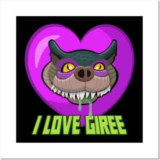 I love Giree - Purple & Green Posters and Art